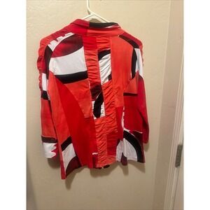 BEREk Woman's Jacket Size M Pockets Full Front  Red Zipper